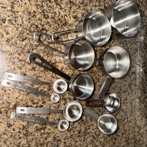 Stainless Steel Measuring Cups and Spoons Set